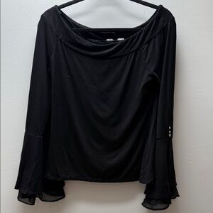 White House Black Market Elegant Black Blouse